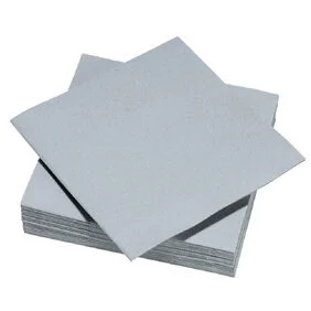 Serviette carrée gris clair 2 plis en papier x40