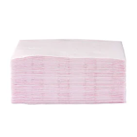 Serviette carrée rose pâle 2 plis en papier x40