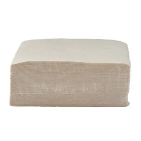 Serviette carrée couleur lin 2 plis en papier x40