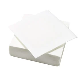 Serviette en papier 2 plis uni blanc x40