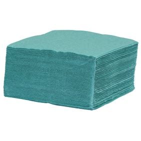 Serviette jetable uni bleu émeraude x40