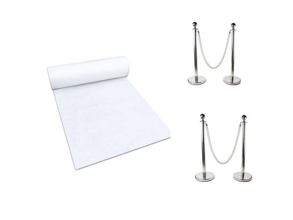 Location Potelet de guidage Argent + tapis
