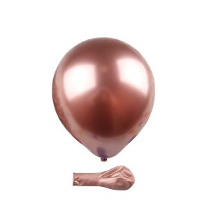 Ballons Orange  Or Brillant Métalliques 10 pouces  ( 25.4 cm gonflés ) X15 Pièces