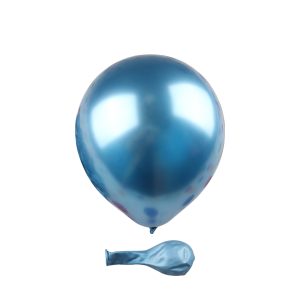 Ballons Bleu Brillant Métalliques 10 pouces  ( 25.4 cm gonflés ) X15 Pièces