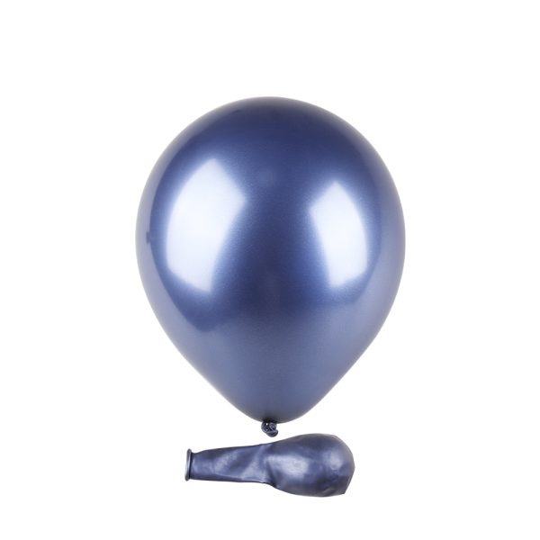 Ballons Bleu Nuit Brillant Métalliques 10 pouces  ( 25.4 cm gonflés ) X15 Pièces