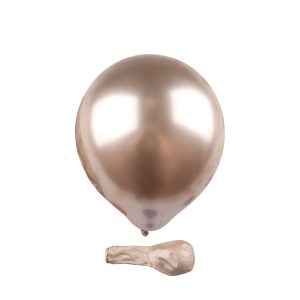 Ballons Champagne   Brillant Métalliques 10 pouces  ( 25.4 cm gonflés ) X15 Pièces
