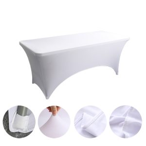 Nappe housse pour table pliante 180cm Blanche  (Achat)