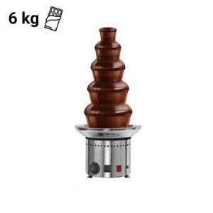 Location Fontaine à chocolat professionnelle - Inox - 5 étages - Capacité 6kg - Hauteur 70 cm