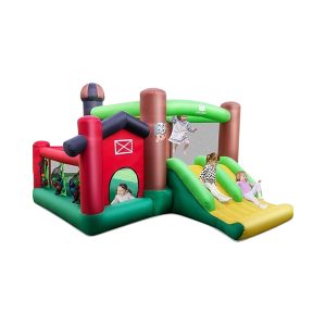 Location Château Gonflable enfant  6-en-1 avec Toboggans Doubles