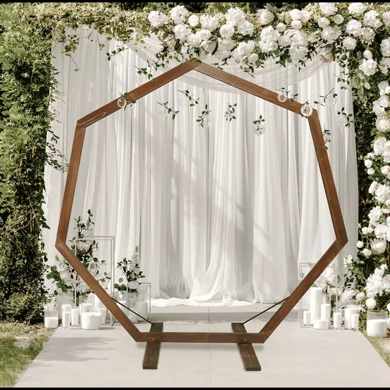 Location arche en bois hexagonale 2,20 m pour mariage près de Caen